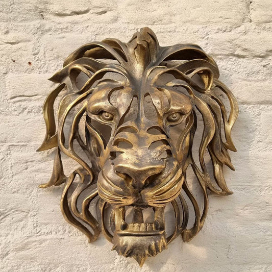 Lion Head Wall Mounted Art