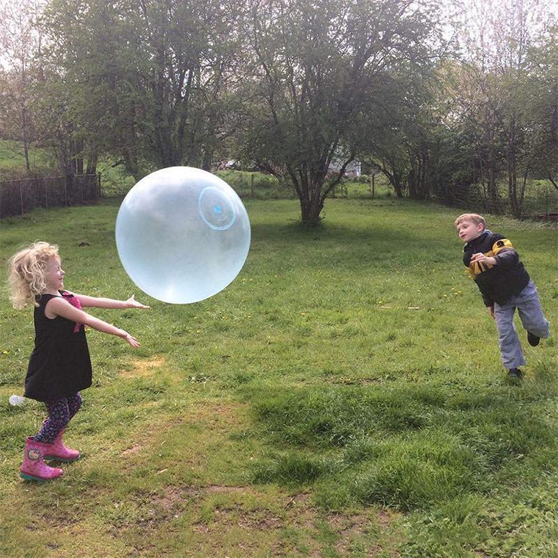 Uppblåsbar, rivtålig bubbelboll