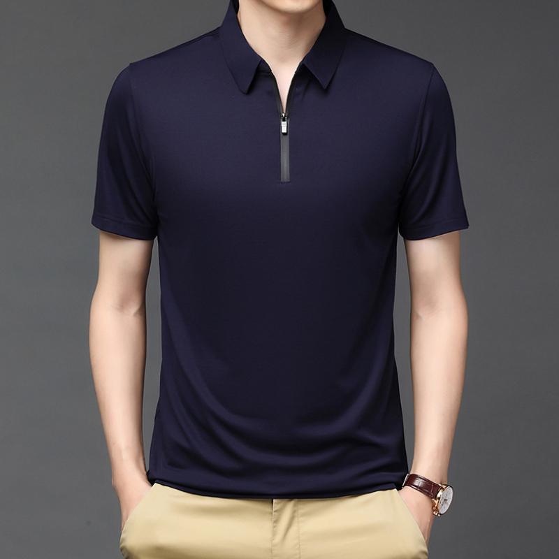 Men's silkes polo skjorta