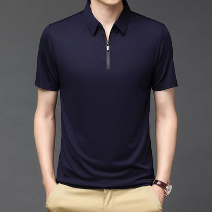 Men's silkes polo skjorta