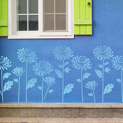 Trädgårdsstaket Stora Blomsterschabloner