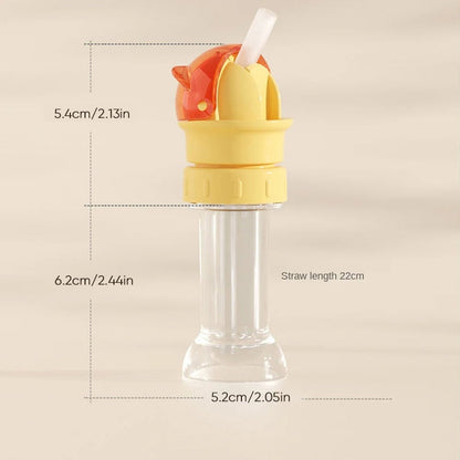 Reusable children beverage water bottle straw lid