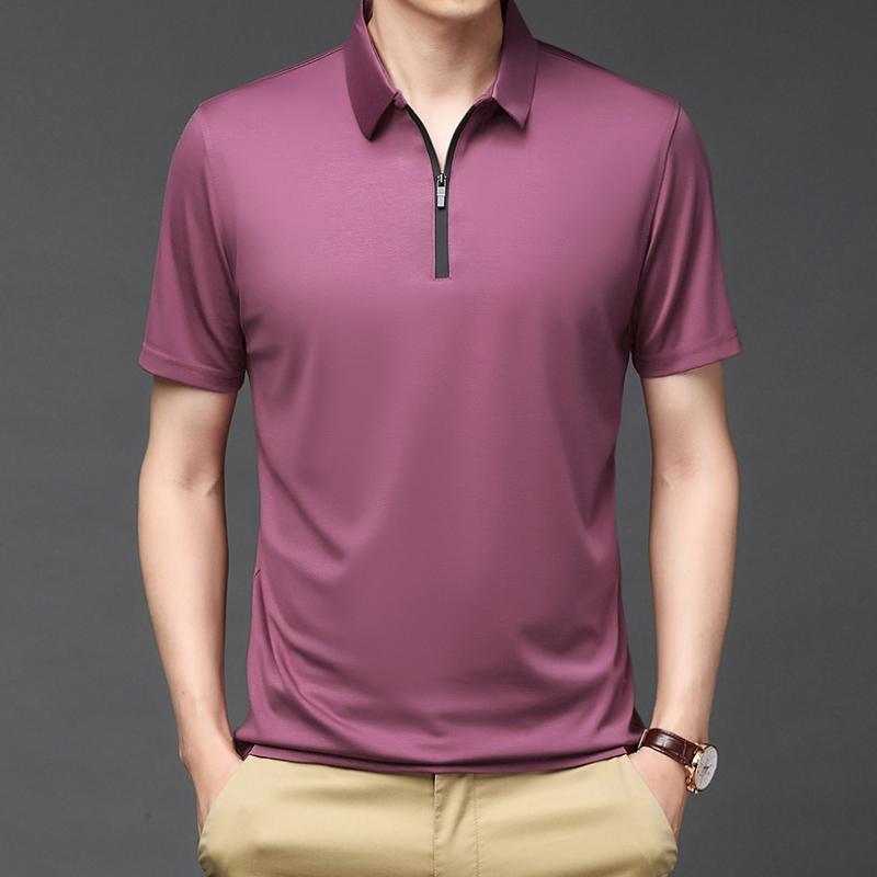 Men's silkes polo skjorta