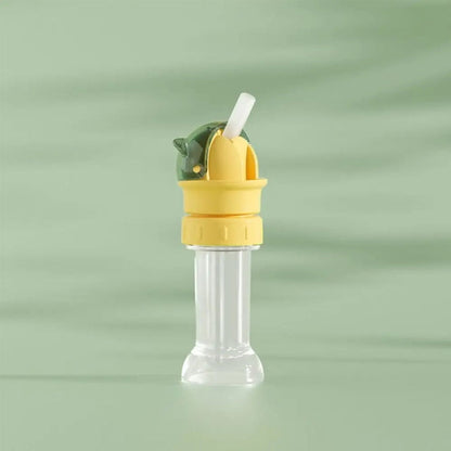 Reusable children beverage water bottle straw lid