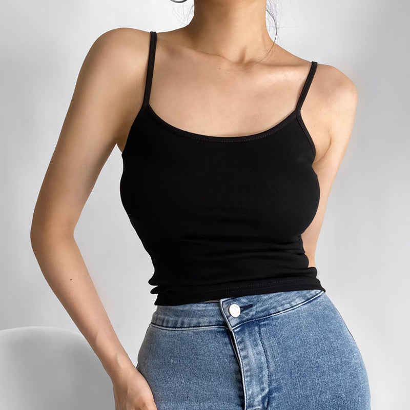 Casual enkel camisole-topp för kvinnor