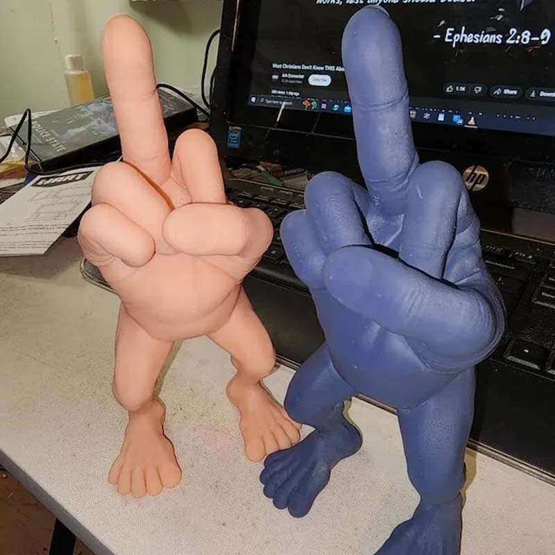 Långfingerfigur med ben