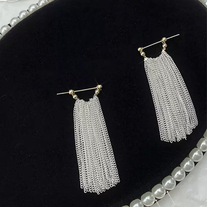 Waterfall-shaped Tassel Earrings