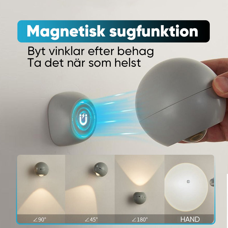 Sfärisk vägglampa