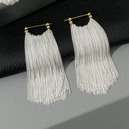 Waterfall-shaped Tassel Earrings