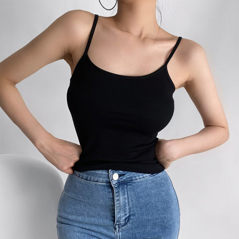 Casual enkel camisole-topp för kvinnor