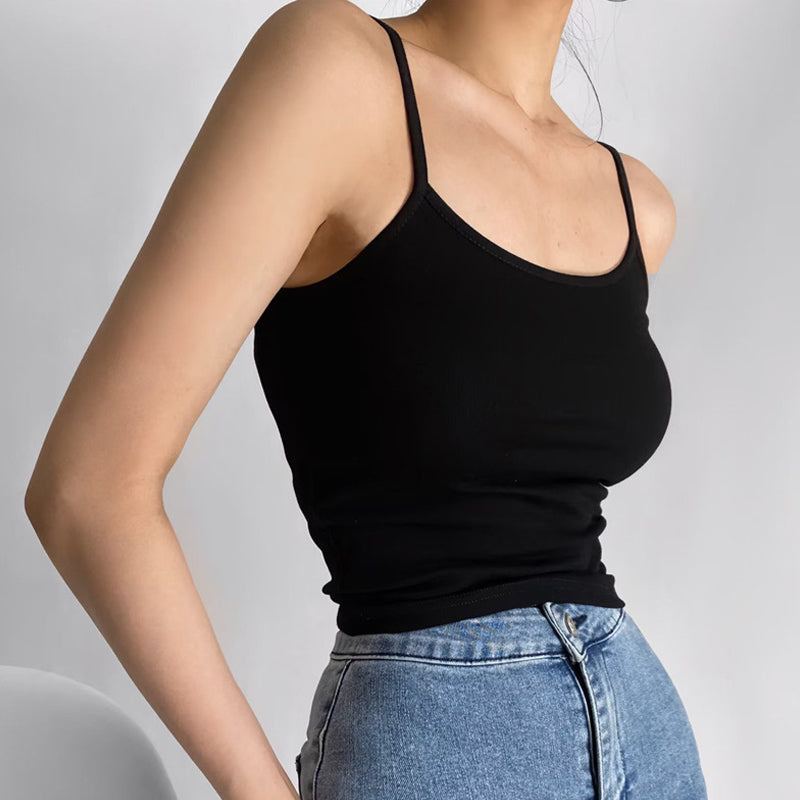 Casual enkel camisole-topp för kvinnor