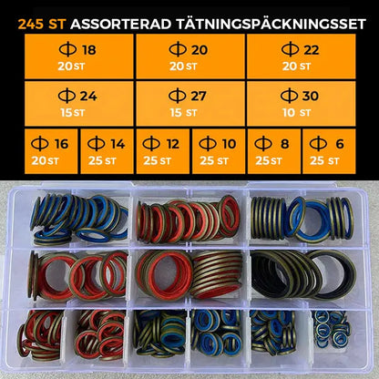 100 st/ 245 st diverse tätningspackningsset - Lamora Sverige