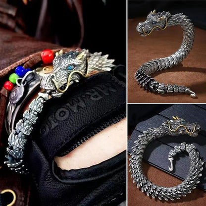 Silver handgjort Drakkedja armband