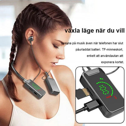 Bluetooth-headset med digital display och nackband