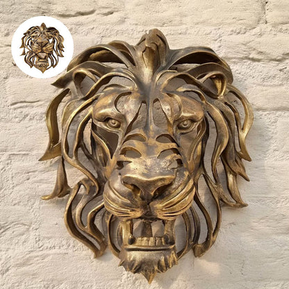 Lion Head Wall Mounted Art