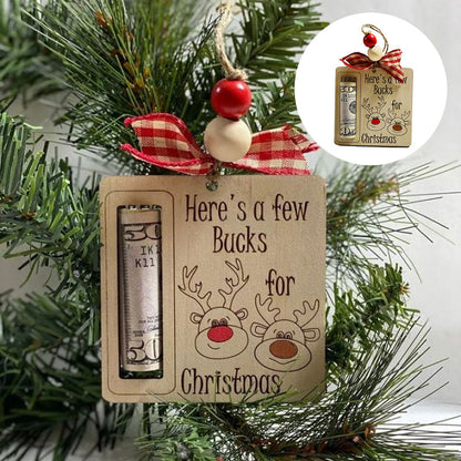 Christmas Wooden Money Holder Gift