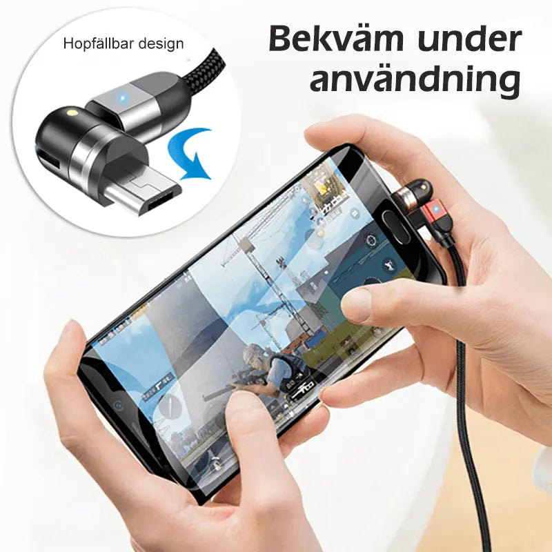 3-IN-1 DESIGN 360 ° magnetisk kabel - Lamora Sverige