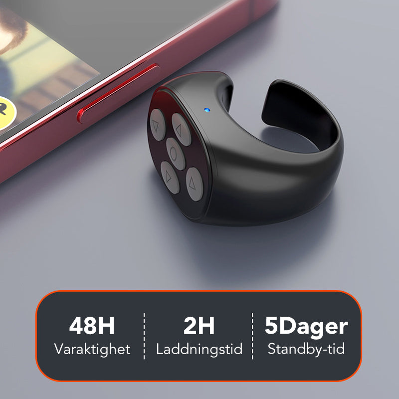 Trådlös Bluetooth-fjärrkontroll med fingertopparna