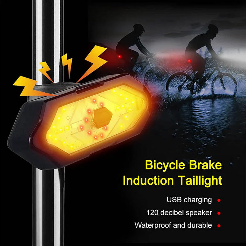 Waterproof Night Riding Bike Steering Tail Light