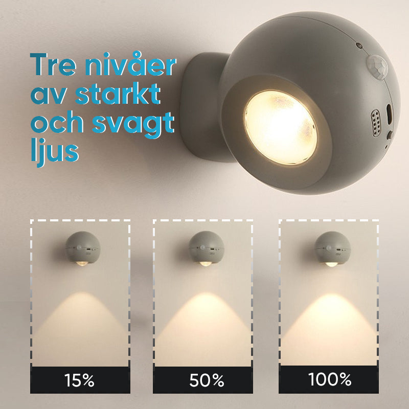 Sfärisk vägglampa