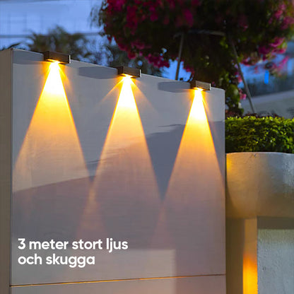 Super ljus solvägglampa