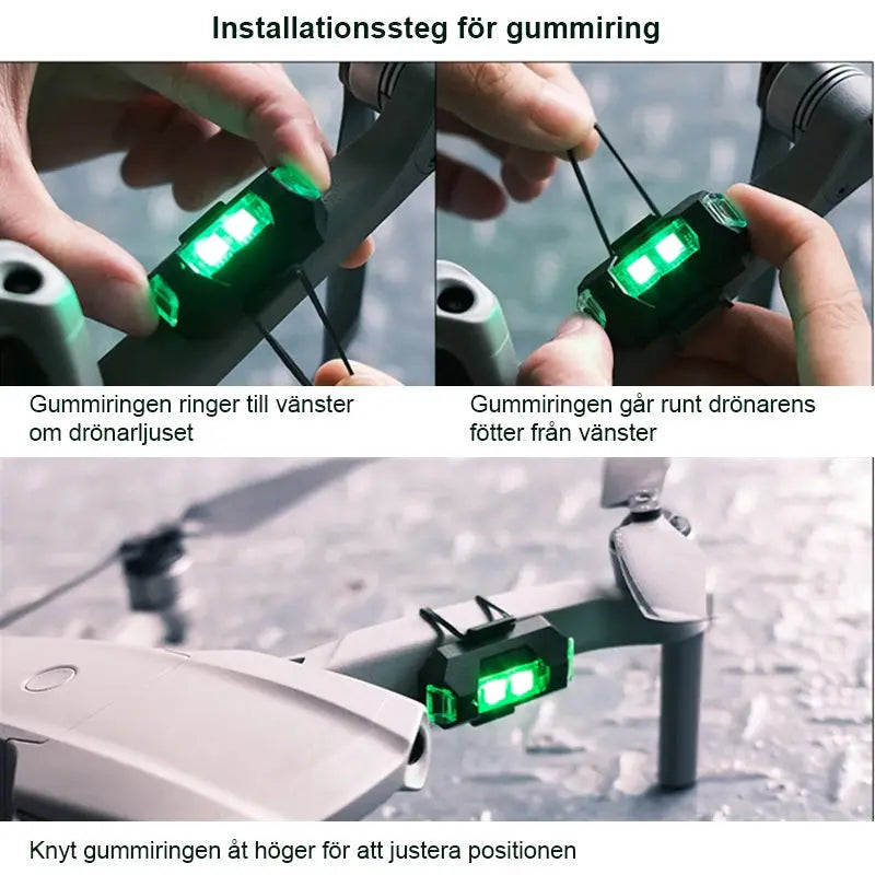 4 färger LED flygplansstroboskopljus & USB-laddning - Lamora Sverige