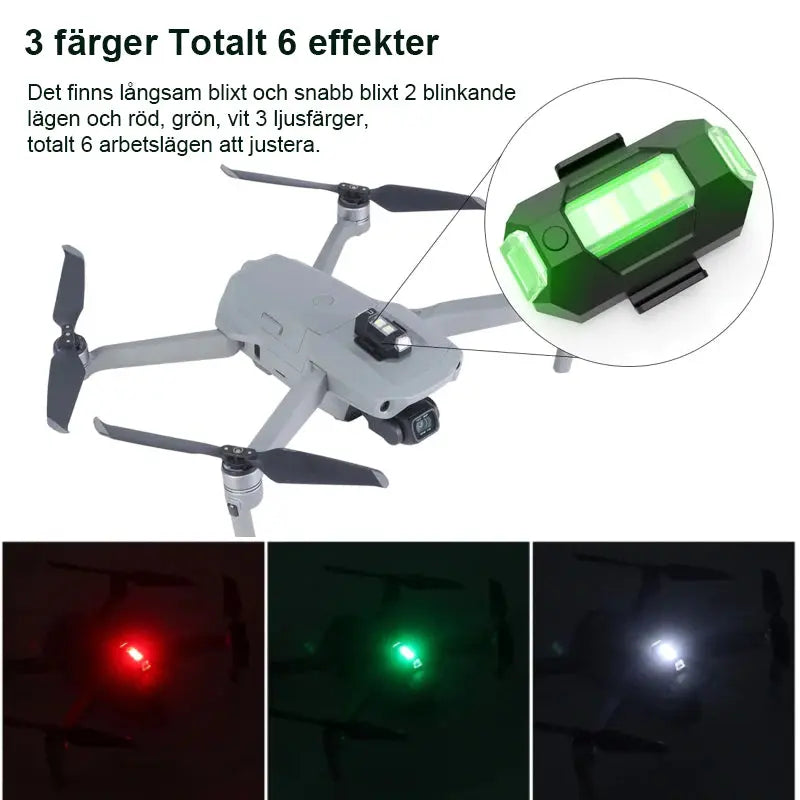 4 färger LED flygplansstroboskopljus & USB-laddning - Lamora Sverige