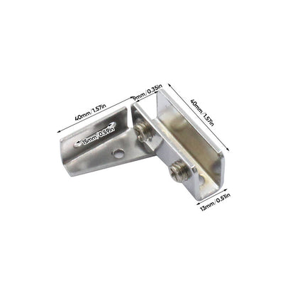 L-Shaped Rotating Glass Hinge