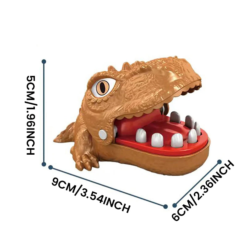 T-rex leksak med bitande finger i miniformat