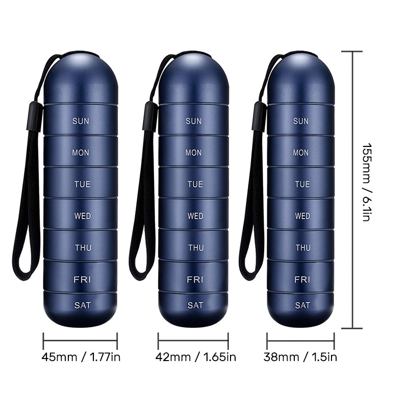 7-dagars portabel pillerask för resor