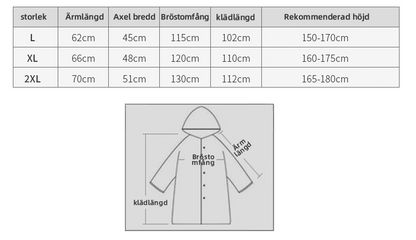 Lång Regnrock med Luva för Kvinnor