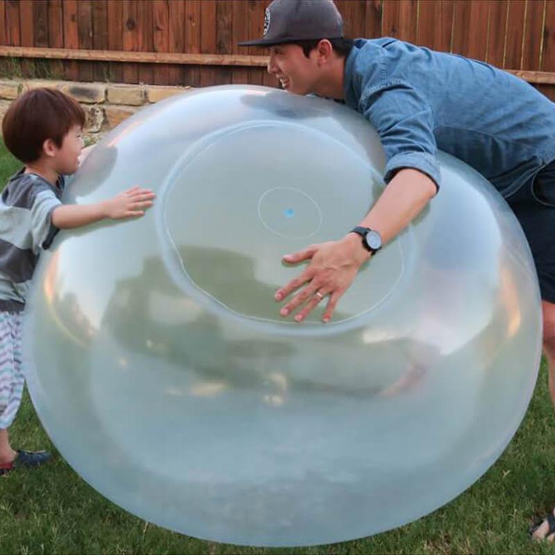 Uppblåsbar, rivtålig bubbelboll