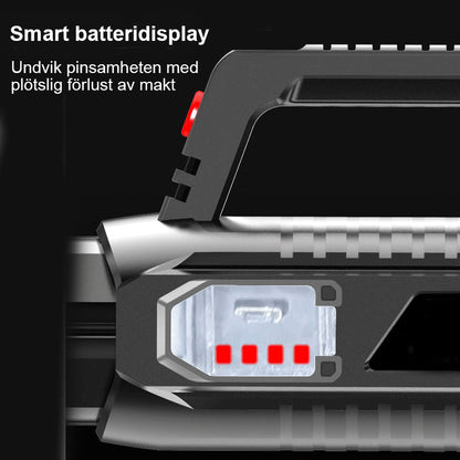 Superstark elektronisk handficklampa