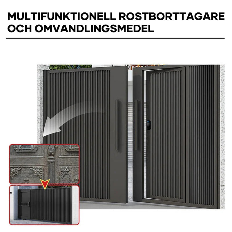 Multifunktionellt medel för rostborttagning och konvertering av metall