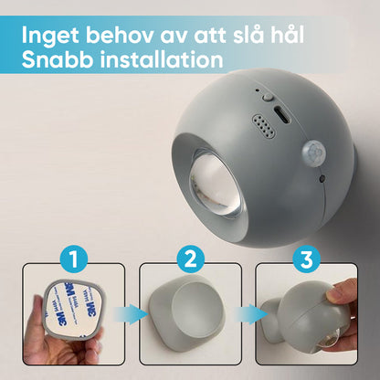 Sfärisk vägglampa