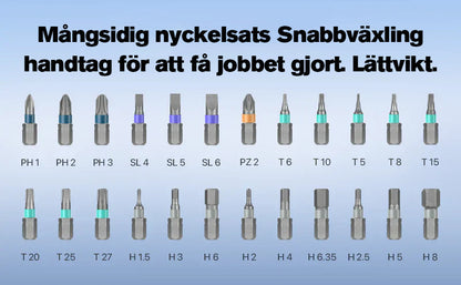 Sunnook 24 i 1 magnetisk skruvmejselsats