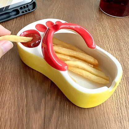 Rolig pommes frites askkopp eller tallrik