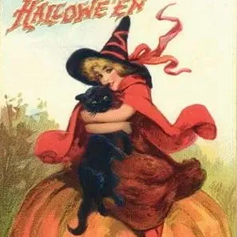 Vintage Halloween vykortssats (24 st)