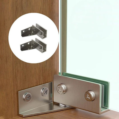 L-Shaped Rotating Glass Hinge