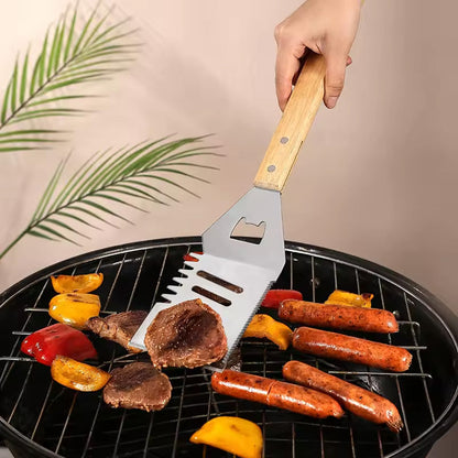 5-In-1 Grillspade Gaffel med blad grill-verktyg