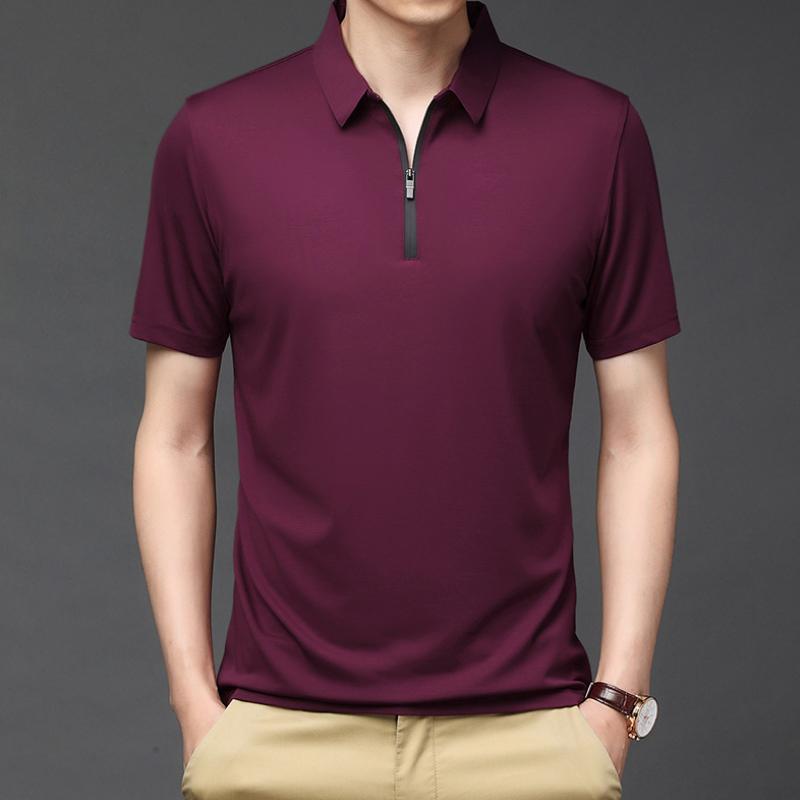 Men's silkes polo skjorta