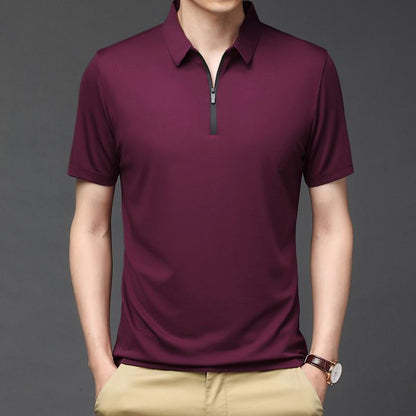 Men's silkes polo skjorta