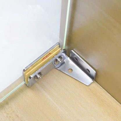 L-Shaped Rotating Glass Hinge