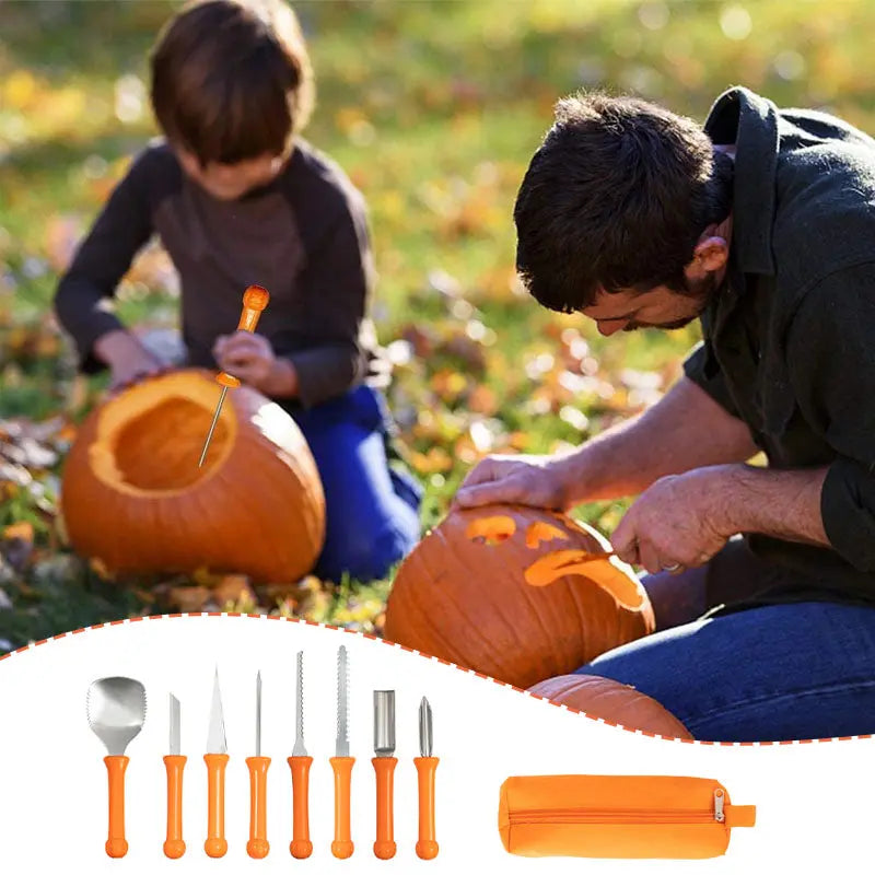 8 st Pumpa Carving Kit | Rostfritt Stål - Lamora Sverige