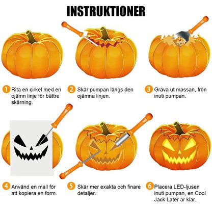 8 st Pumpa Carving Kit | Rostfritt Stål - Lamora Sverige