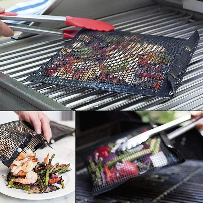 Återanvändbara klibbfria BBQ mesh grill påsar - Lamora Sverige