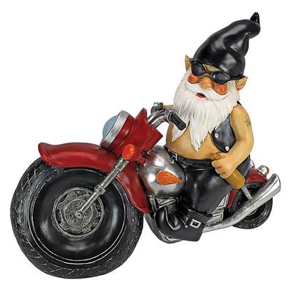 Biker-gnome-statyn - Lamora Sverige