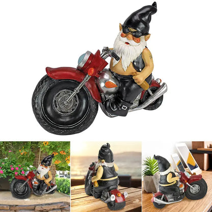 Biker-gnome-statyn - Lamora Sverige