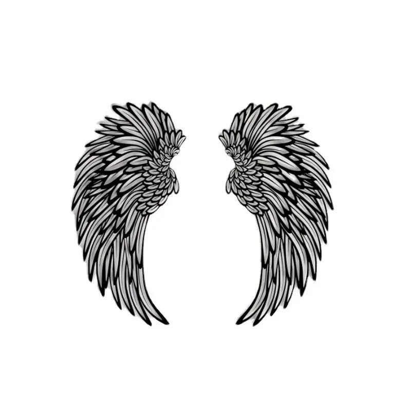 Black Angel Wings Metal Wings Wall Art with LED Lights - Lamora Sverige