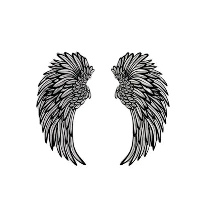 Black Angel Wings Metal Wings Wall Art with LED Lights - Lamora Sverige